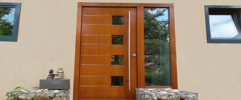 Haustüre mit Glaseinsätzen., Foto: Fensterbau Frommherz