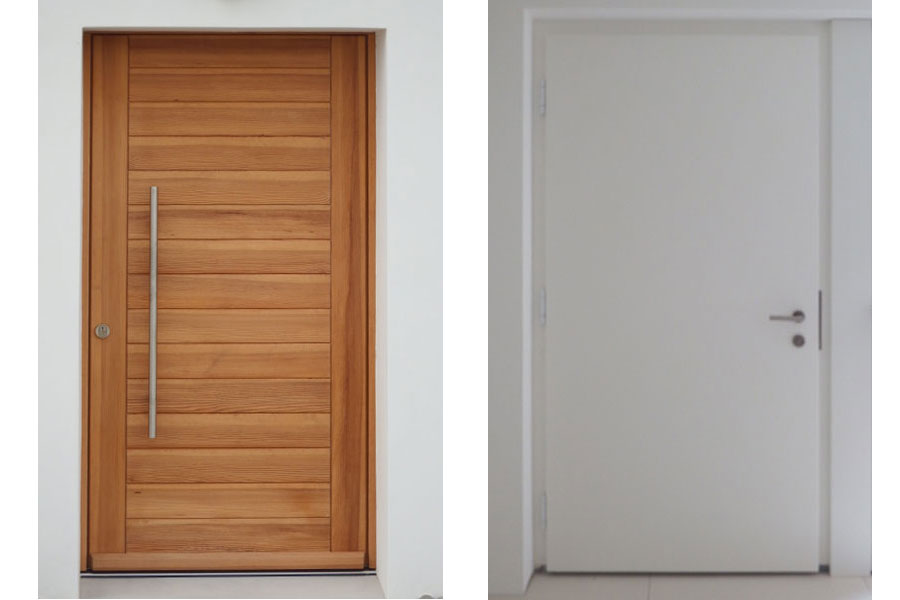 Moderne Eingangstüre individuell nach Kundenwunsch gefertigt, Quelle: Fensterbau Frommherz